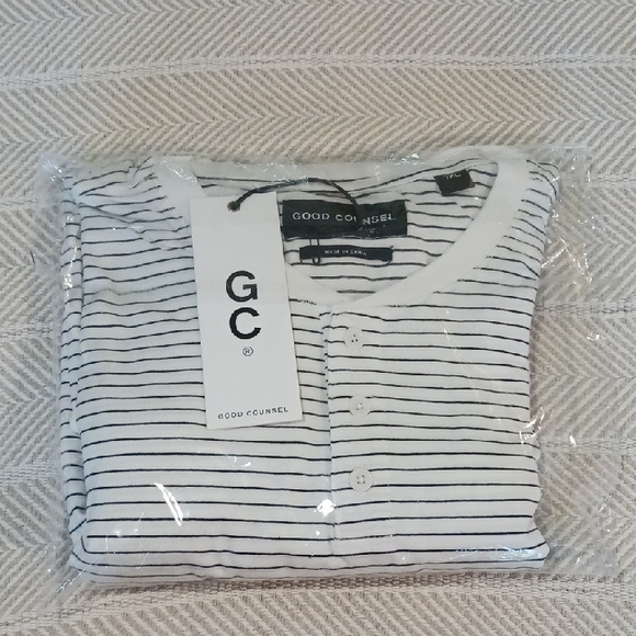 Good Counsel Other - Good Counsel Striped Henley Shirt Size 7XL